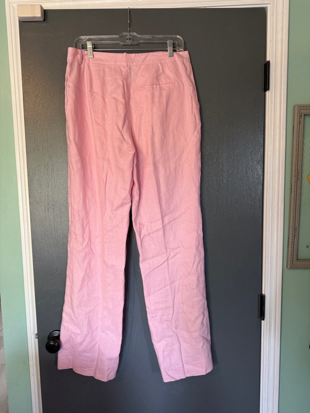 Ralph Lauren Pink Linen Straight Pants - Picture 4 of 4